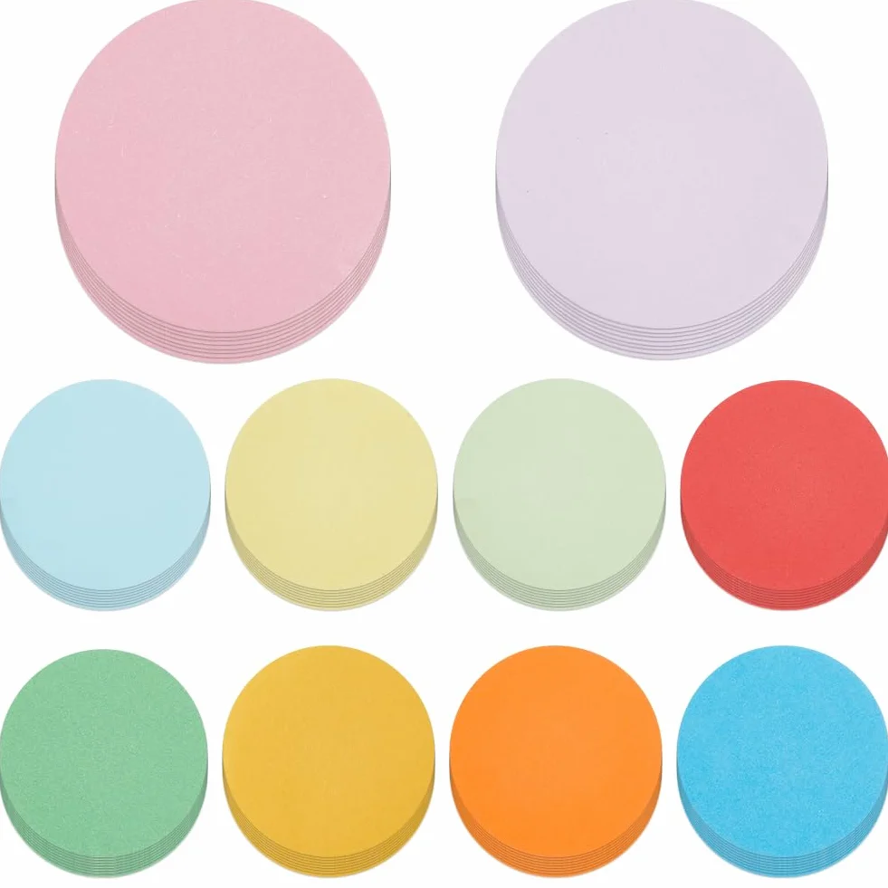 Ritagli di Carta Rotondi Colorati 2.2 pollici 100 pz per Bacheca Aula Decorazione Artigiana