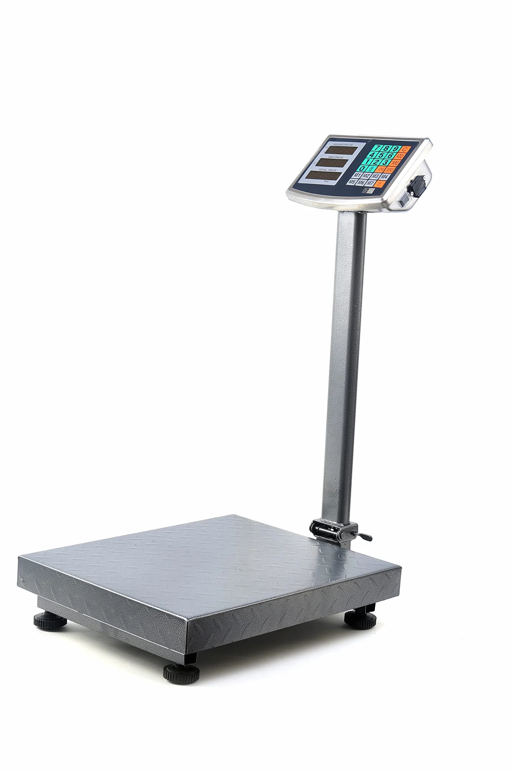 HF Bilancia a Piattaforma Digitale 150 kg Professionale 40×30 cm Display LED Batteria Ricaricabile