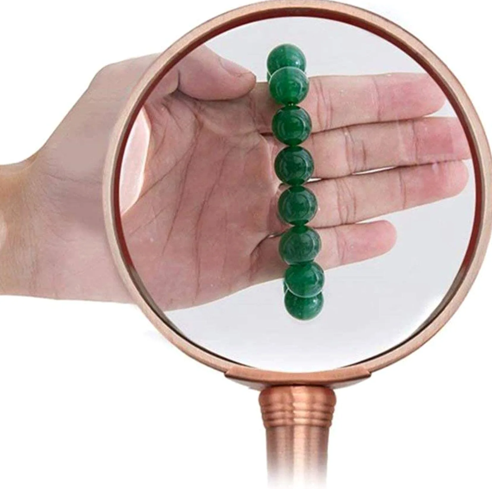 Lenti di ingrandimento 10X Magnifyiglass con Impugnatura retrò The Elderly Ren Readibooks Identificazione Cucito Riparazione Ottica Lente di ingrandimento in ve