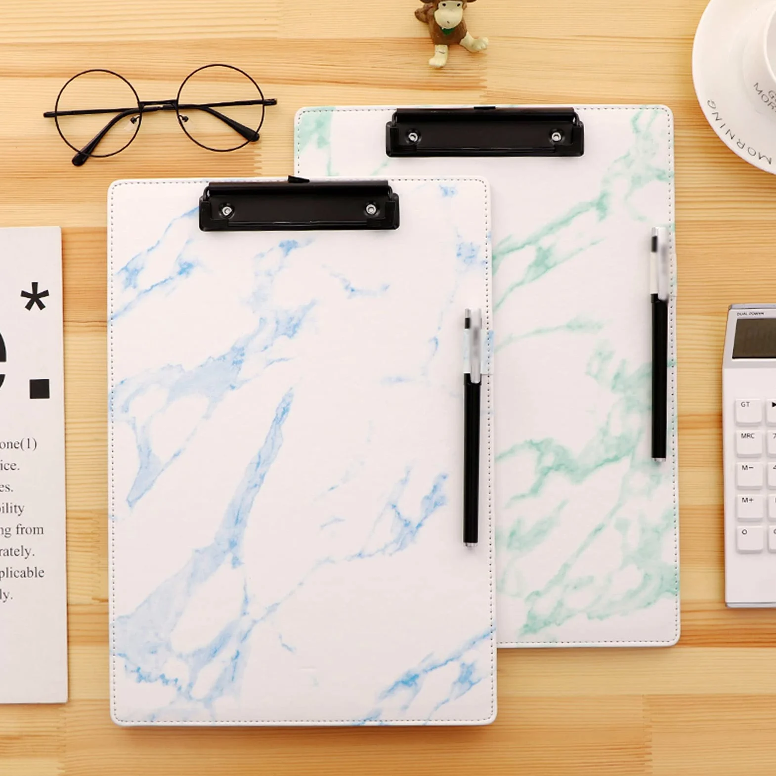 Portablocco/Cartella Portadocumenti A4 cartella da cartella clip in pelle clipboard for clipboard di dati raccoglitore con clip in metallo clip scrittura pad for scuola, ufficio, business (10 confezio