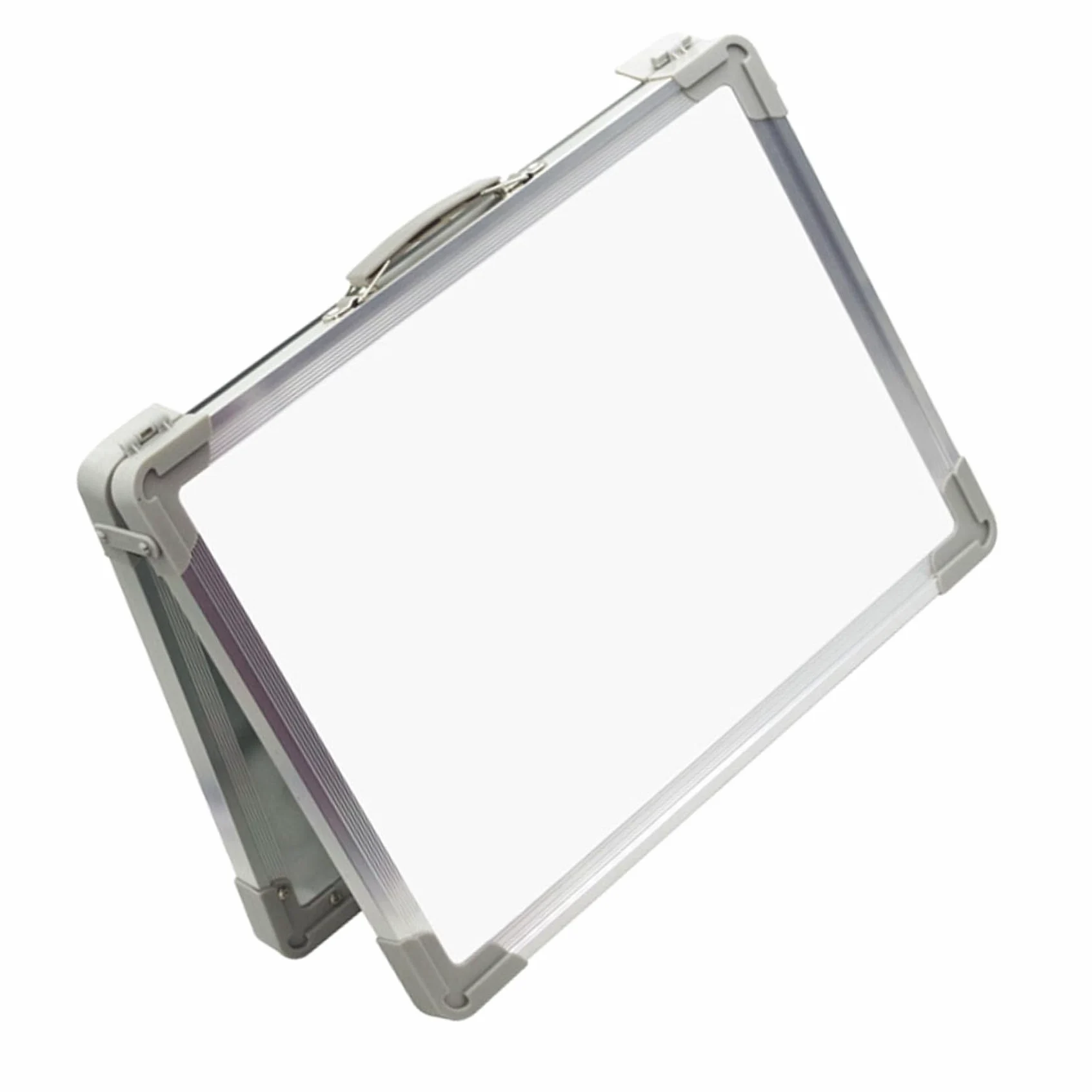 Lavagna Bianca Portatile Doppia Faccia Cancellabile Superficie Liscia in Lega di Alluminio e Abs, Pieghevole per Ufficio e Classroom, per Studenti e Insegnanti