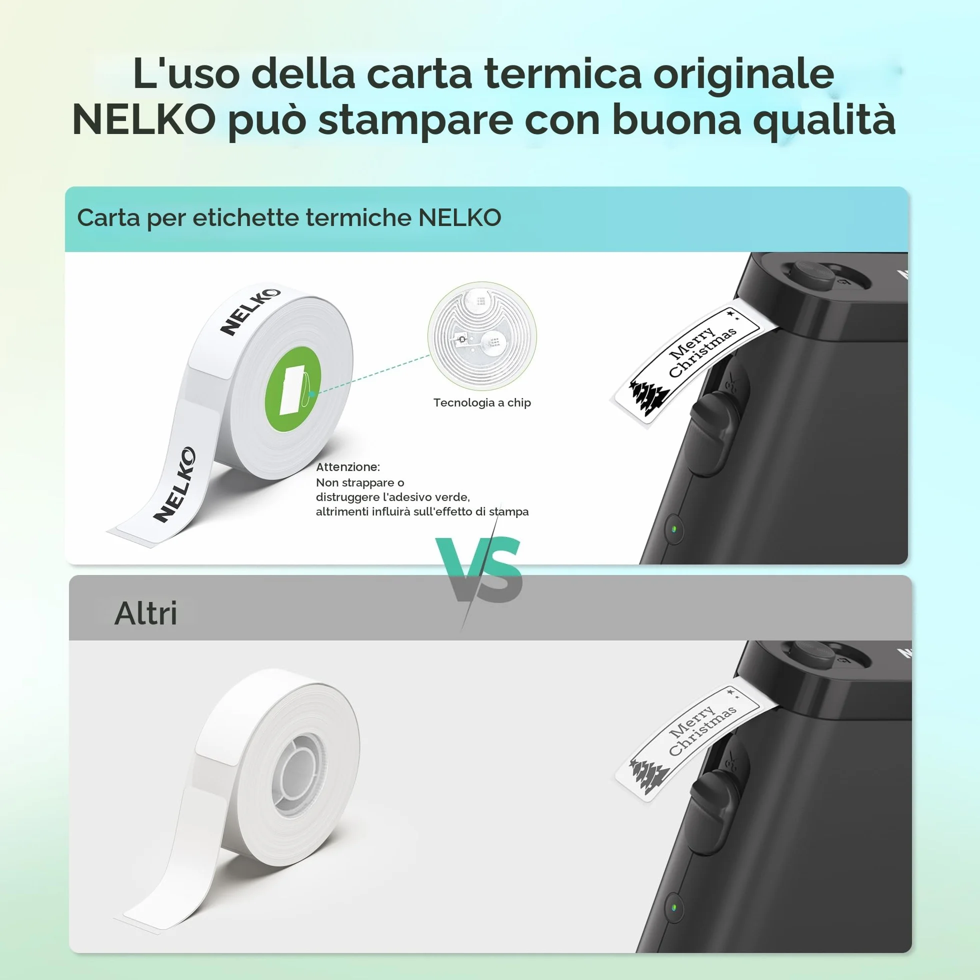 Nelko P21 Etichettatrice Bluetooth Mini Stampante Portatile Nero