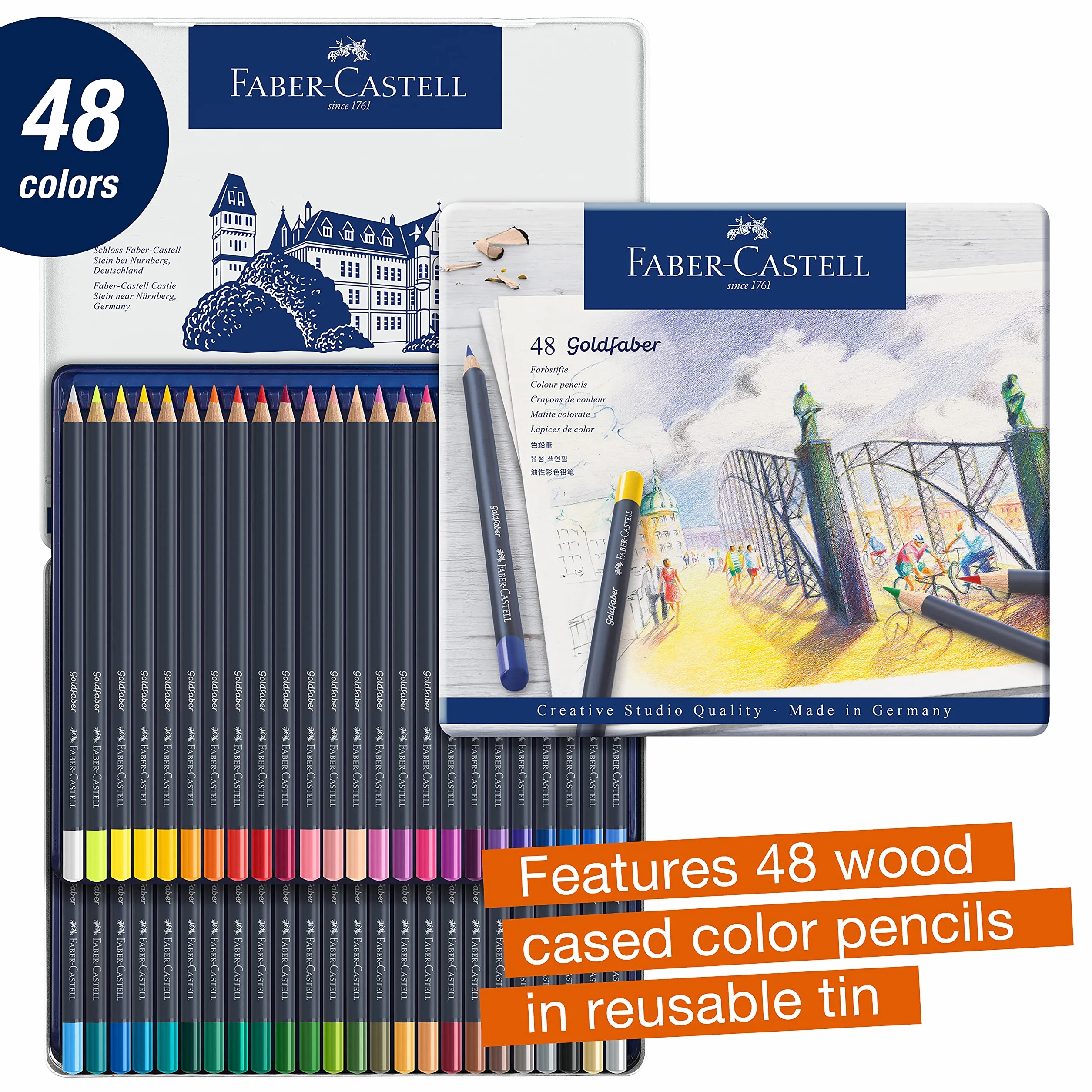 Faber-Castell 114748 Matite Colorate, 48