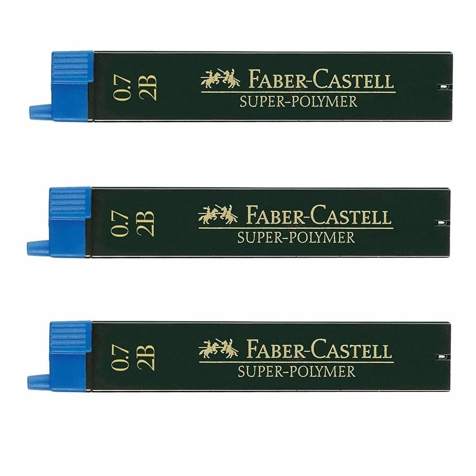 Faber-Castell 0,7 mm 2B Super-Polymer Fineline Mines Leads 36 pz