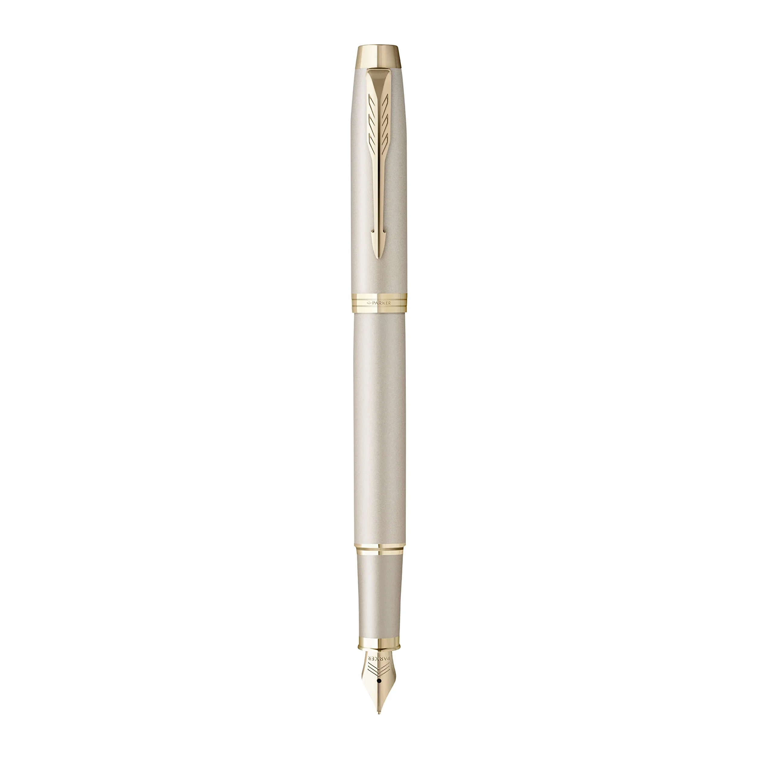 Parker IM Professionals - Set di penne e penne stilografiche monocromatiche con incisione, penna premium | confezione regalo | Pantrone blu | personalizzato | compleanno (champagne)