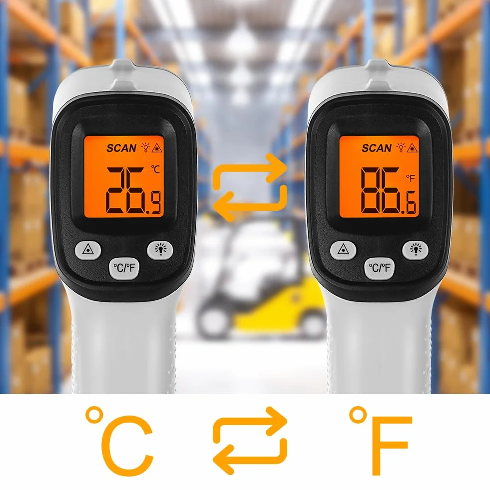 Termometro Infrarossi -50°C ~ 550°C Digitale Laser Senza Contatto Emissività Regolabile