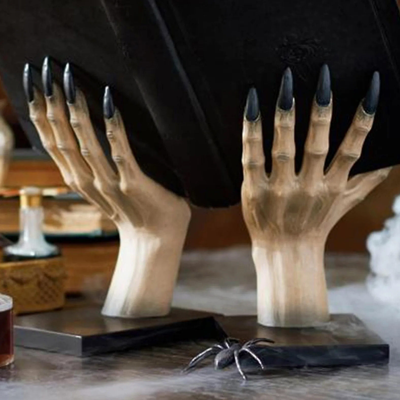 Reggilibri Originali Supporto Mani Di Gotiche In Resina Per Halloween | Fermalibri Per Scrivania Comodino Tavolo Studenti Adulti Casa Biblioteca Scuola Soggiorno Camera Da