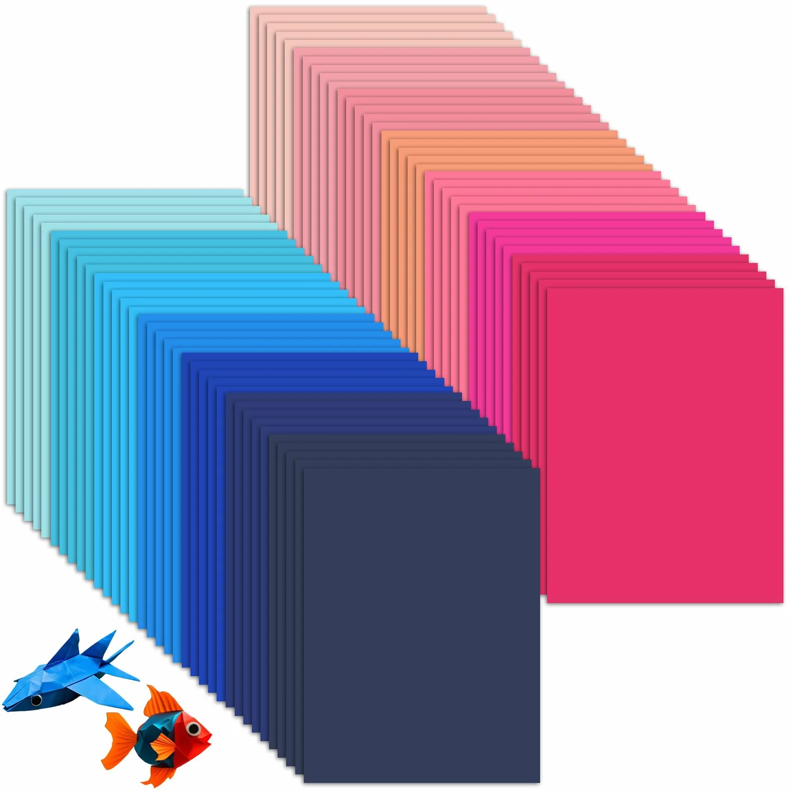 Cartoncino Colorato A4 14 tonalità Rosa Blu - Carta per Scrapbooking doppia faccia