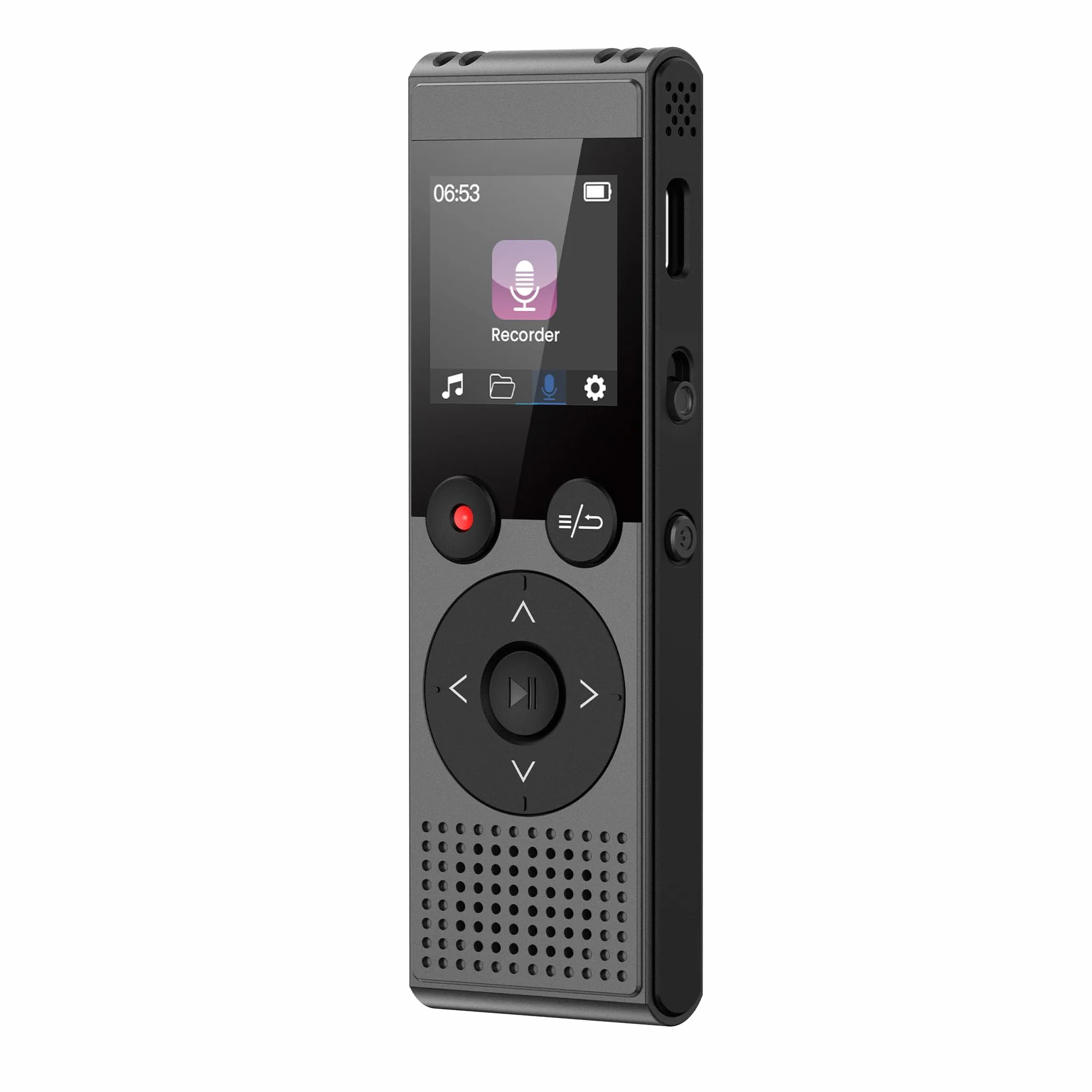 128GB Registratore Vocale Digitale Professionale - 3072Kbps Registratore Vocale Portatile Registratore Audio con Registrazione Rapida con Un Solo Pulsante Registrazione ad Attivazione Vocale