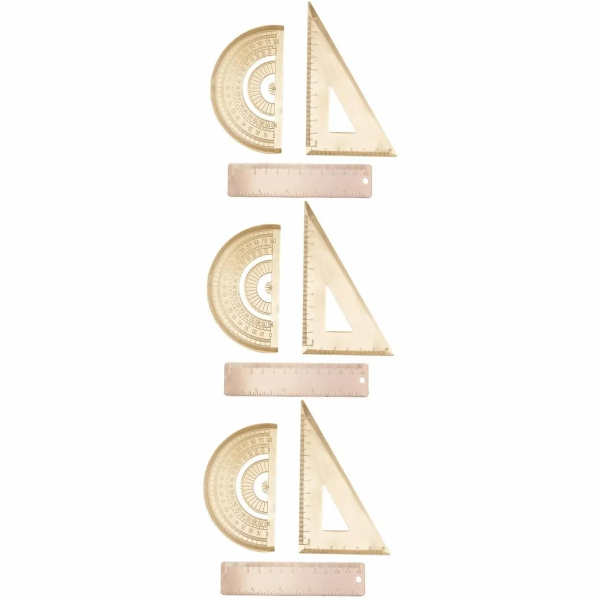 EXCEART 3sets Righelli Triangolari Kit Di Strumenti Geometrici Con Triangolo Righello e Goniometro Per Architettura e Disegno Tecnico Facile Da Trasportare