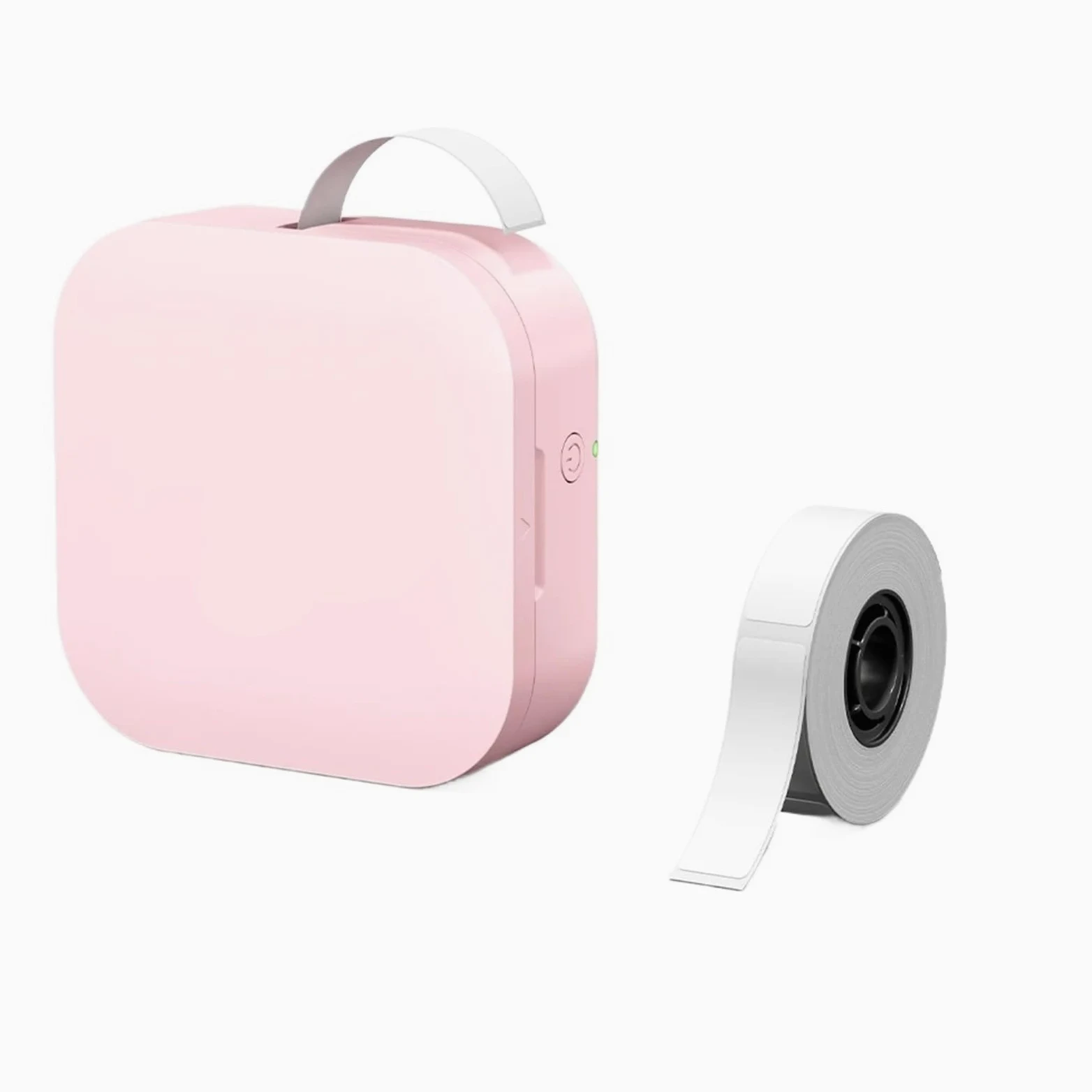 Etichettatrice, Q30 Mini Stampante Termica Portatile Bluetooth Wireless Tascabile Etichettatrice 6-15mm Studio Domestico Con 1 Rotolo Di Carta,per casa, cucina, ufficio(Pink printer)
