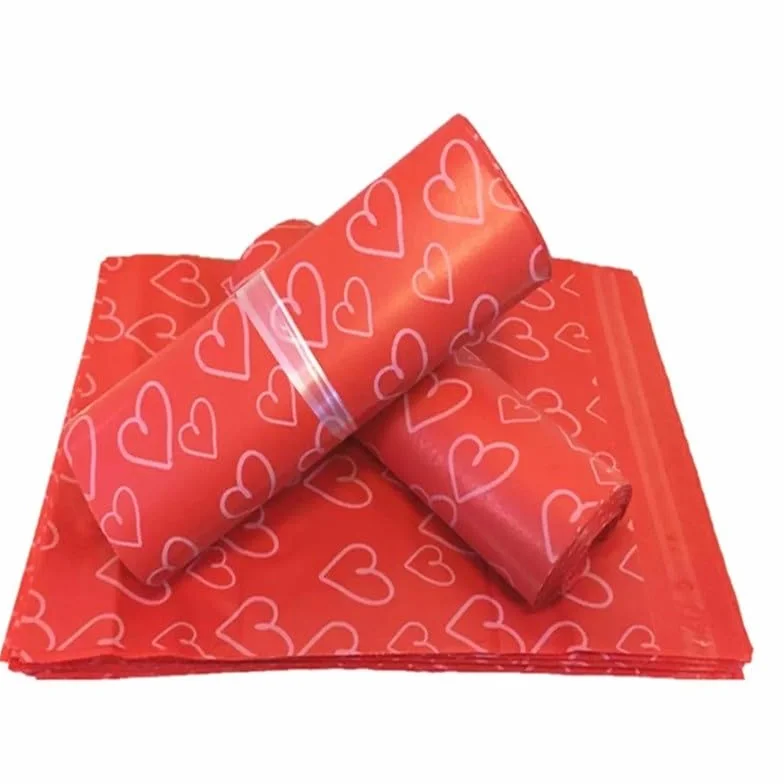 Buste per Spedizioni 50 Pz/lotto Grandi Sacchetti di Corriere Smerigliato Rosa Modello di Cuore Sacchetto Adesivo Autosigillante Materiale Opaco Busta Mailer Sacchetto di Spedizione Postale (Color :