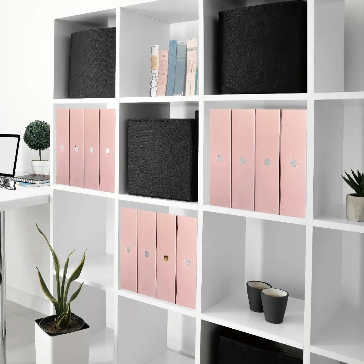 Confezione da 12 porta riviste in cartone di alta qualità, organizer per riviste rosa, per riviste, organizer per libri o cartelle per scrivania