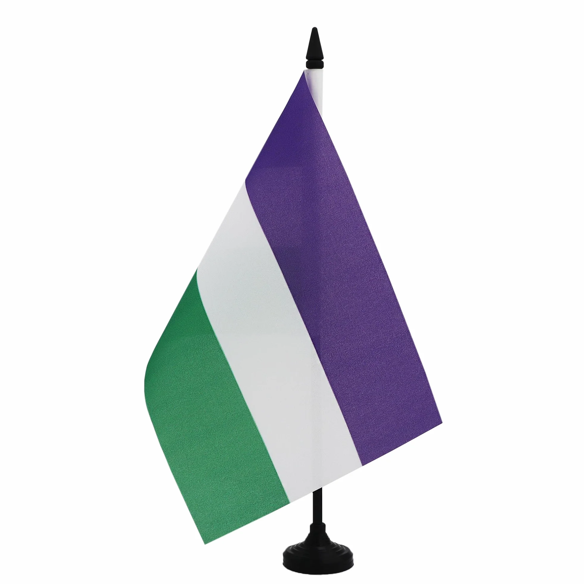 AZ FLAG Bandiera da tavolo suffragette 21 x 14 cm 100% poliestere con asta 25 cm base plastica nera