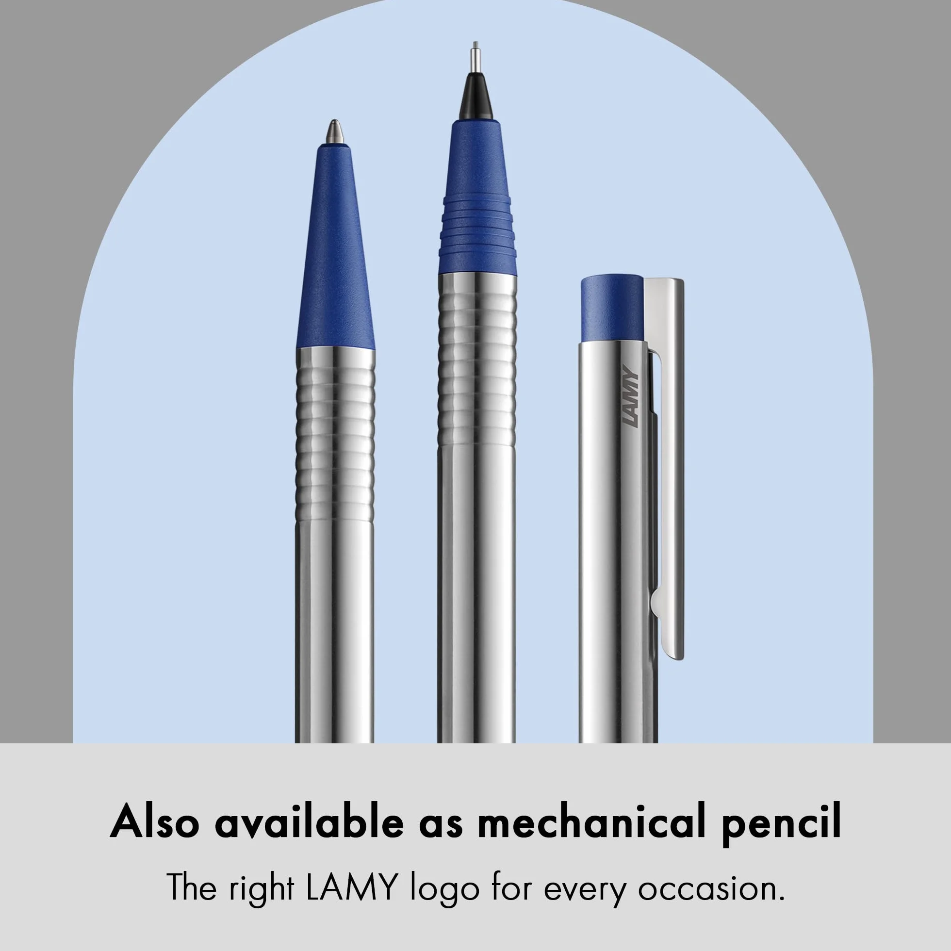 Lamy Logo Matt Blue Penna a Sfera Acciaio Inossidabile Tratto M Ricambio M 16 Blu