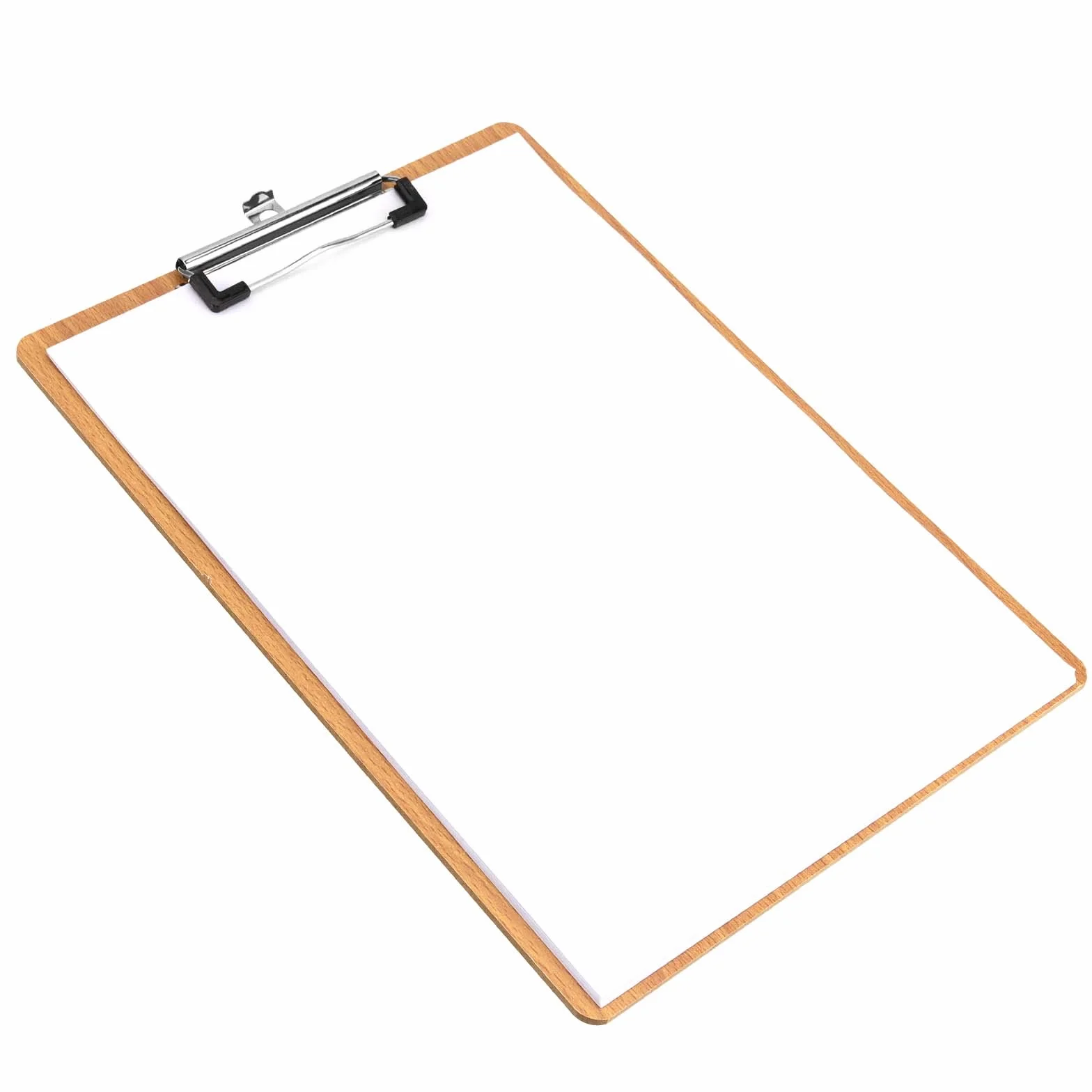 Confezione da 15 Porta Appunti in Legno A4, con Clip in Metallo e Foro per Appendere l'Ufficio e il Ristorante