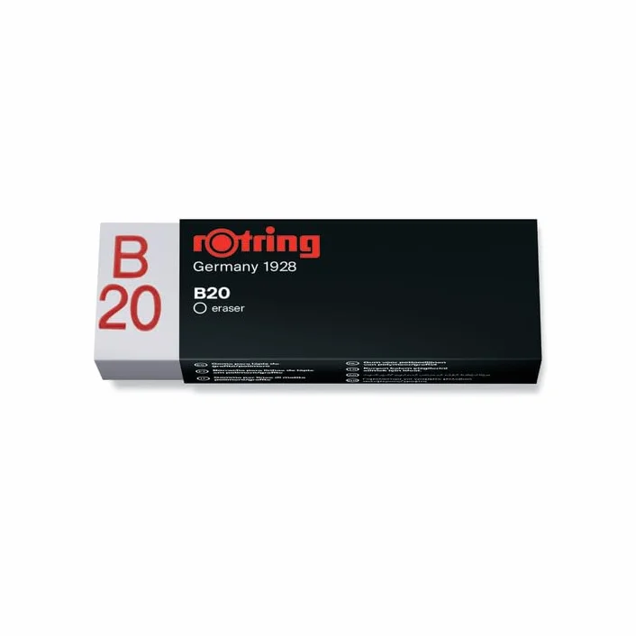rOtring Rapid Pro - Matita Rapid Pro da 0,5 mm, colore nero, set di ricariche Tikky ad alta polimeri, 0,5 mm, HB e gomma B20