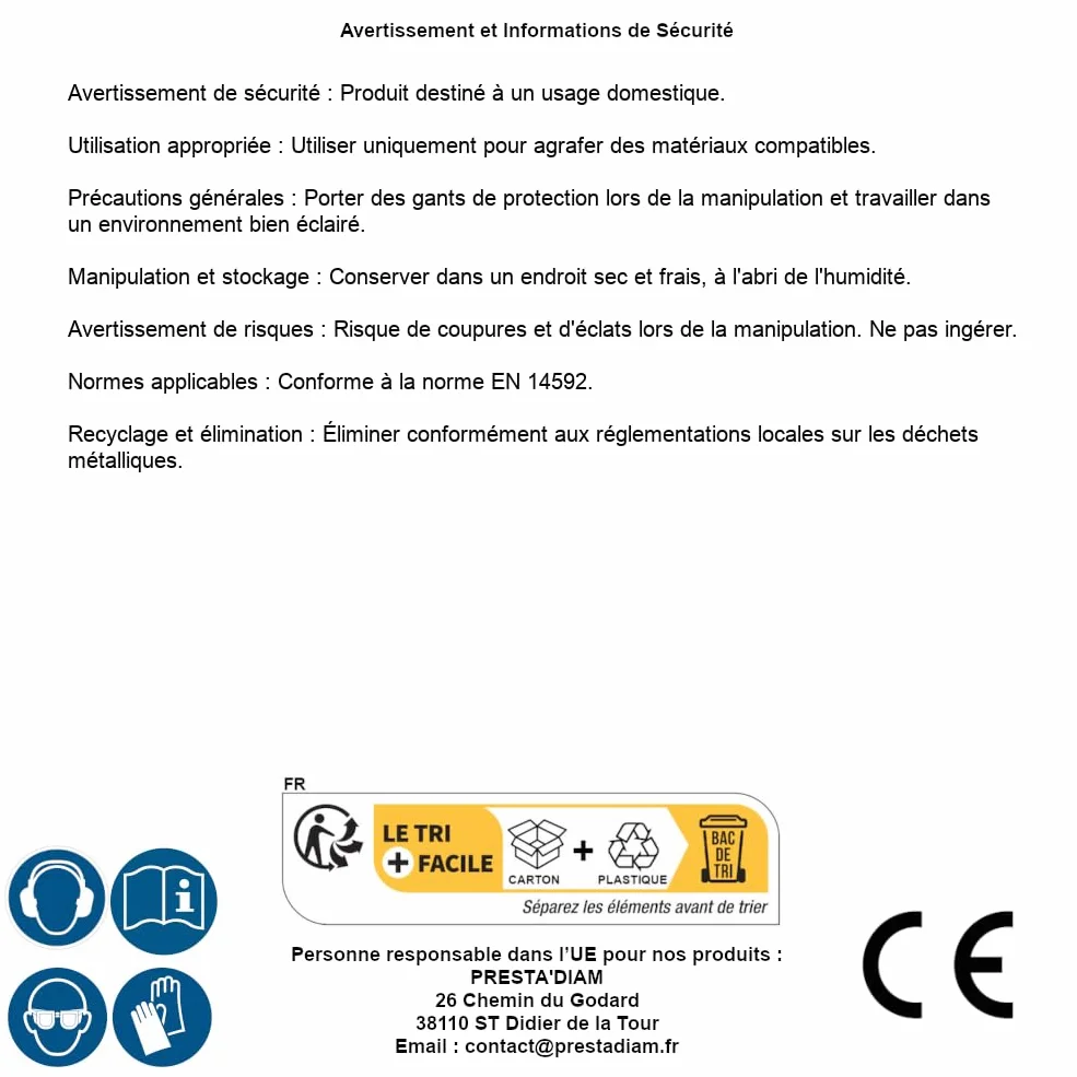 5000 punti metallici zincati Ak-20-12,35x20x0,75x1,4 mm - D-Work