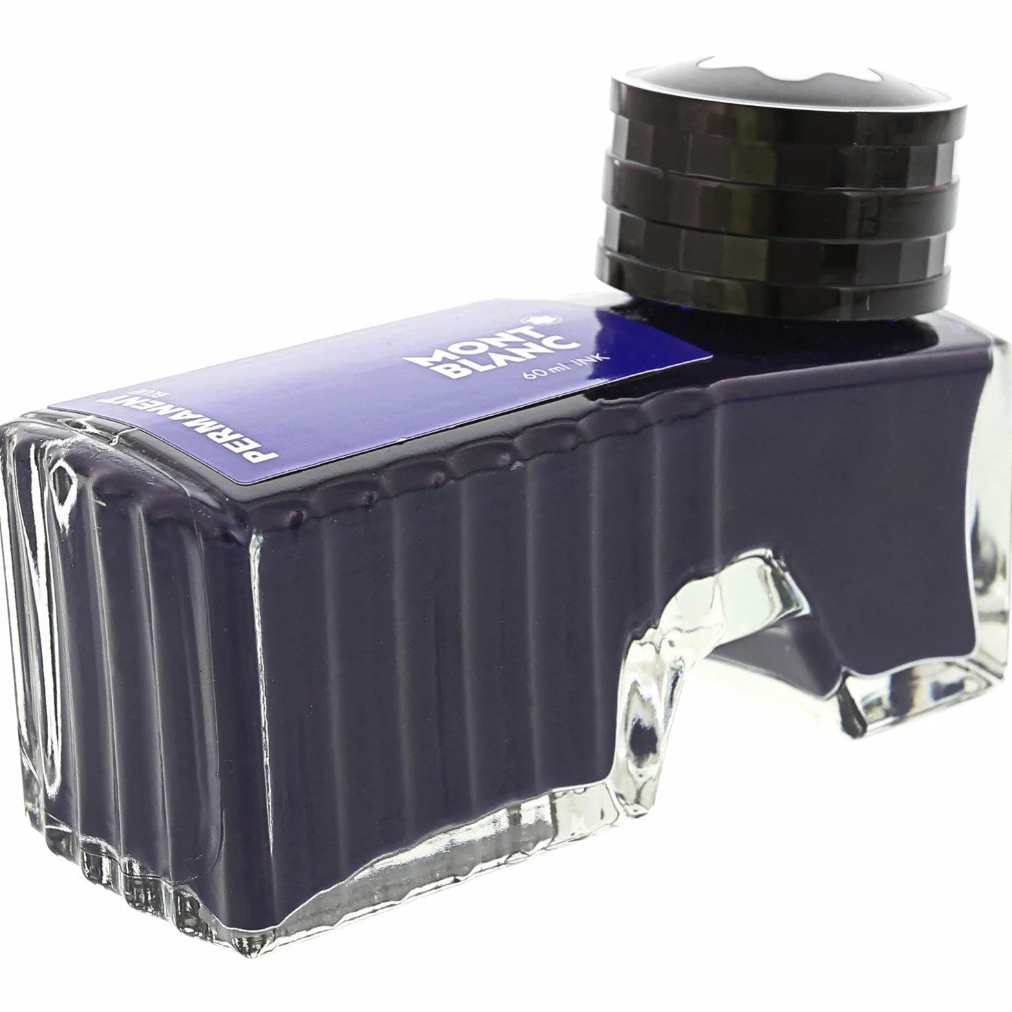 Montblanc 107756 - Flacone d'inchiostro Permanent blue (blue indelebile) – Ink di alta qualità in boccetta per penna stilografica, 60 ml
