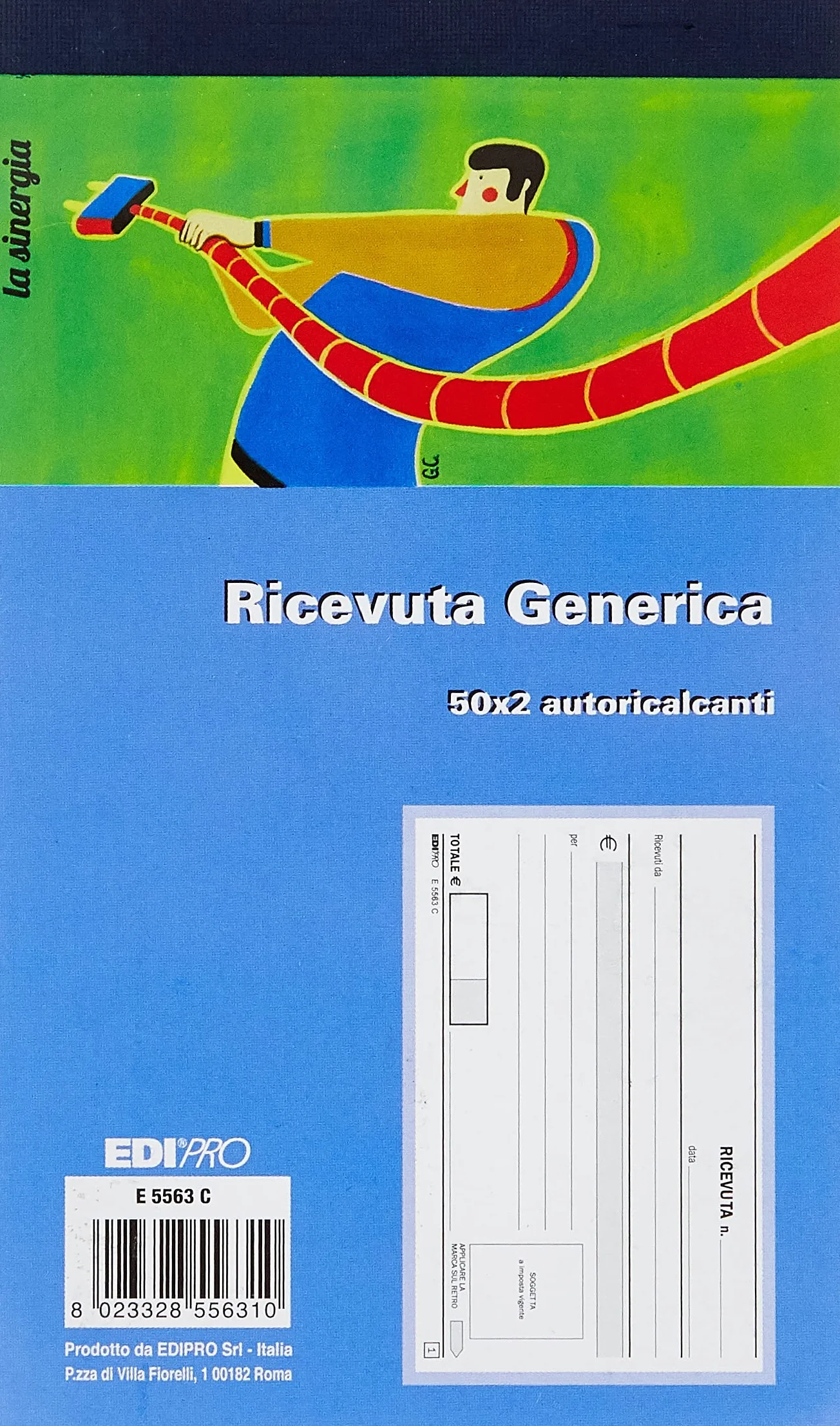 EDIPRO E5563C Blocco ricevuta generica 50x2 9,9x17 autoricalcante