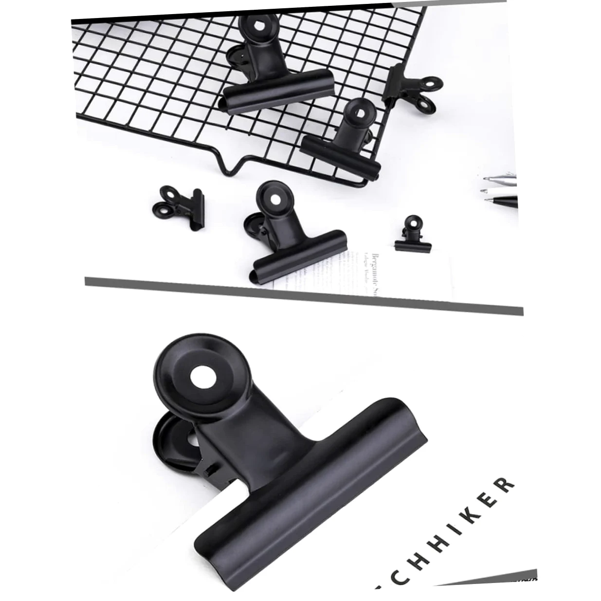 2 Set Di Pratiche Clip Per Raccoglitori in Metallo Da 38 Mm Con Piccolo Foro Per Parete Ufficio Casa Molla Resistente Per Il Fissaggio Di Documenti 30 Pezzi * 2