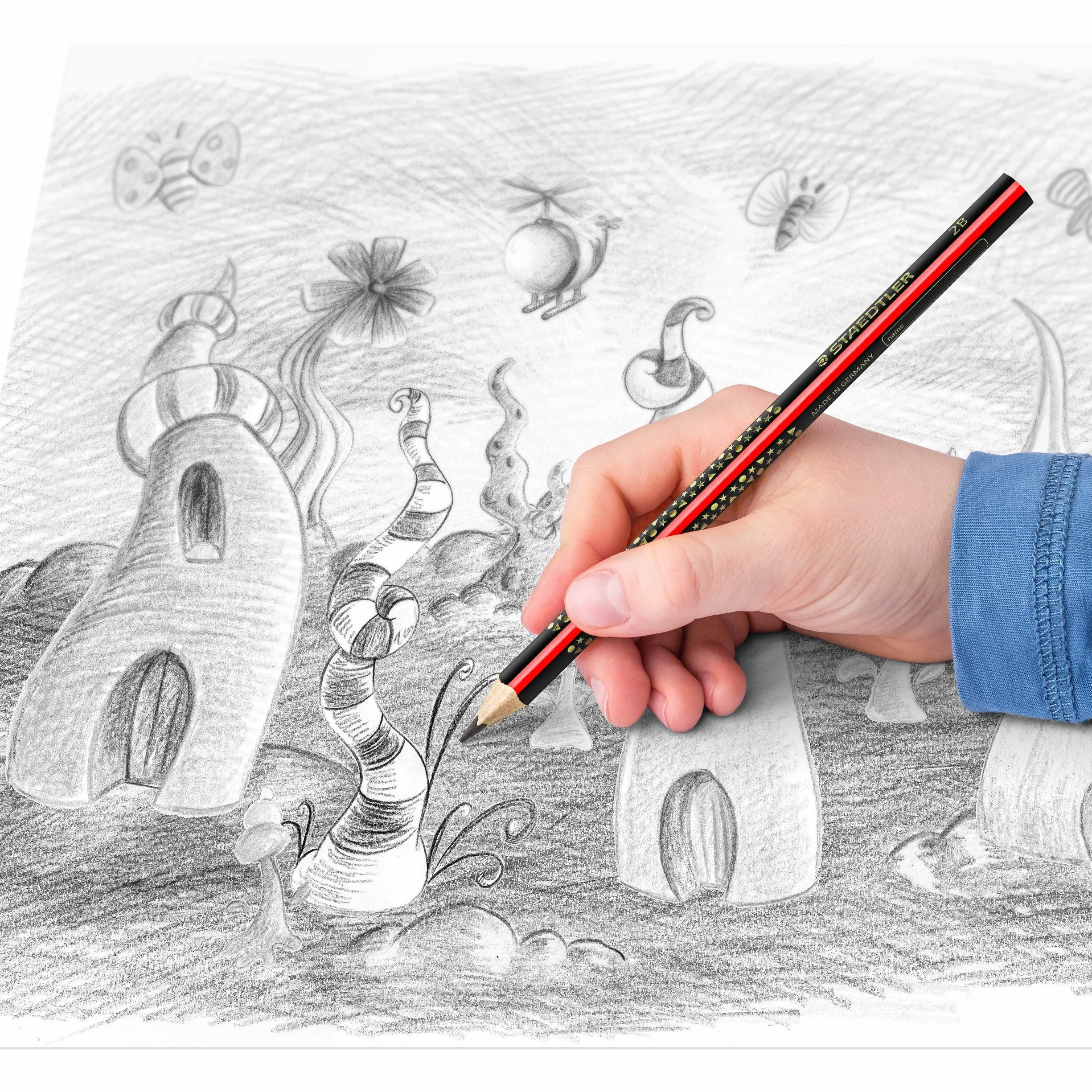 STAEDTLER 1285 1BK2 Noris Club Jumbo Penna per scrivere 2B confezione da 2 pezzi