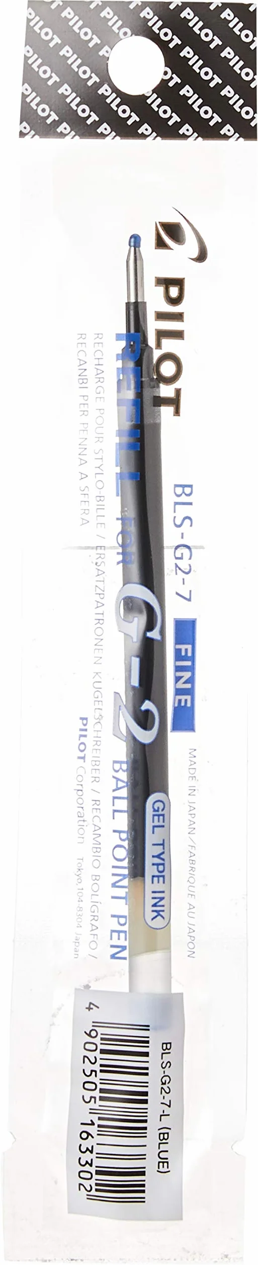 Pilot BLS-G2-7-L wkład do długopisu G-2, żel, 0,7 mm, niebieski, 12 sztuk