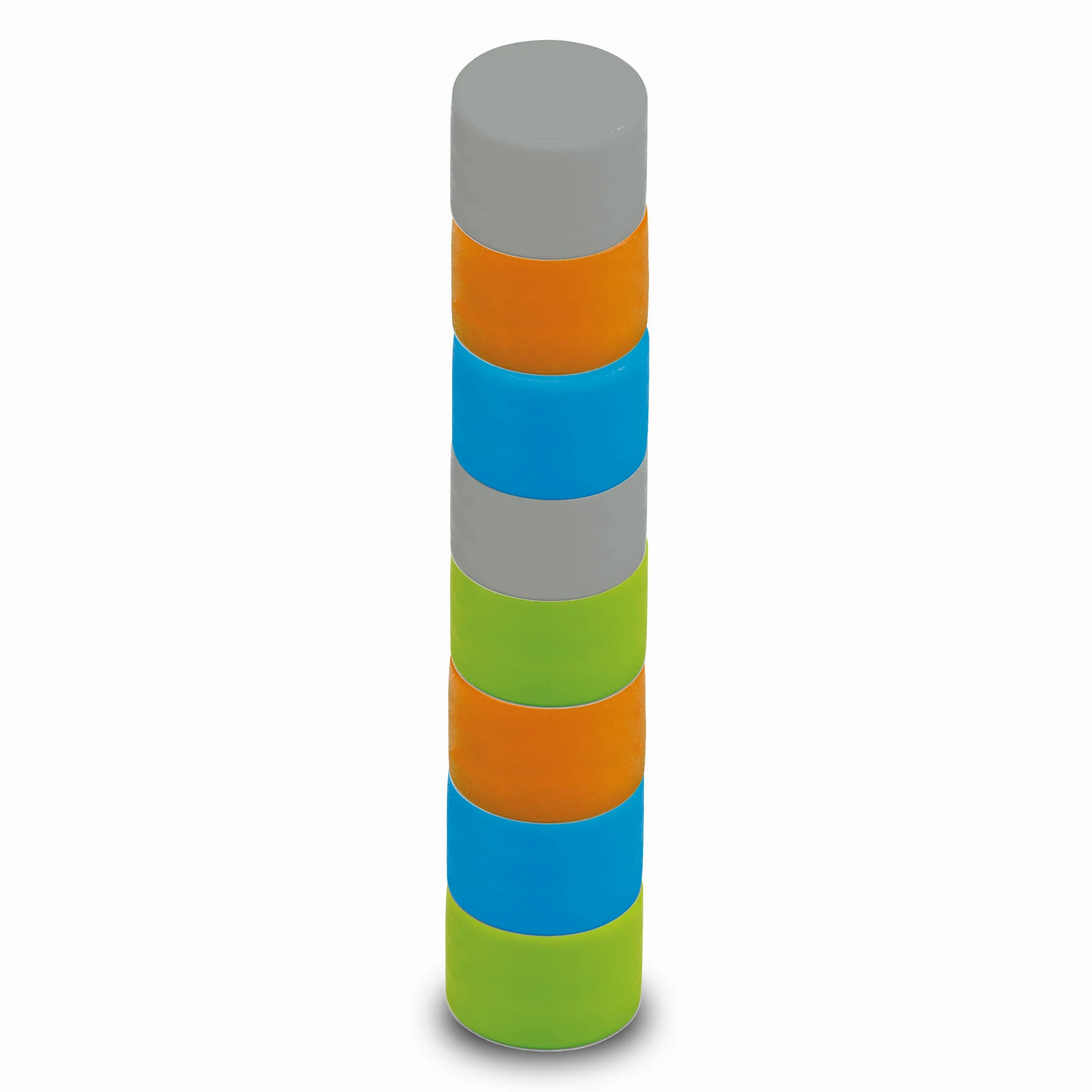 MAUL Magnete al neodimio, Ø 15 x 9 mm, confezione da 8 pezzi, per un uso versatile, magnete rotondo con design elegante e moderno, magneti forti per lavagna magnetica, nastro magnetico, colorato