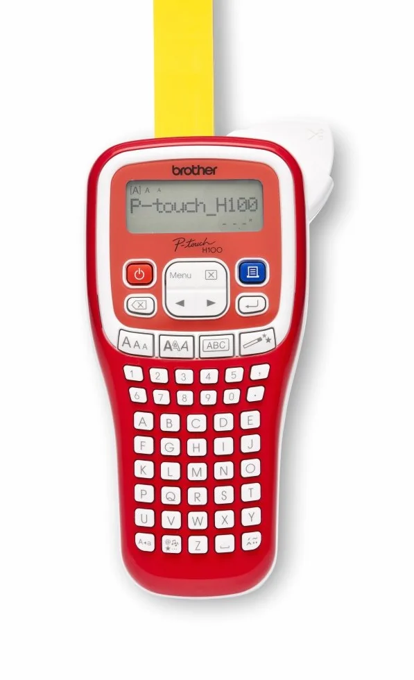 Brother PTH100R Etykieciarka Palmare Tastiera QWERTY Display LCD Nastro TZE 12 mm Czerwony
