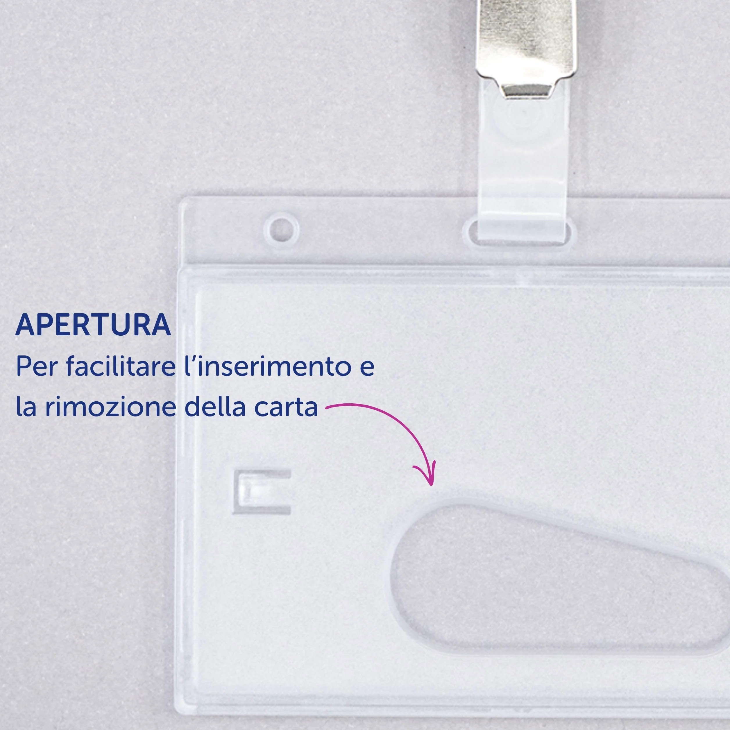 Avery Italia 4826 Porta Badge di Sicurezza per Eventi Rigidi con Clip 54x85mm, 25 Pezzi-Adatti per Eventi, Accessi e Identificazione del Personale