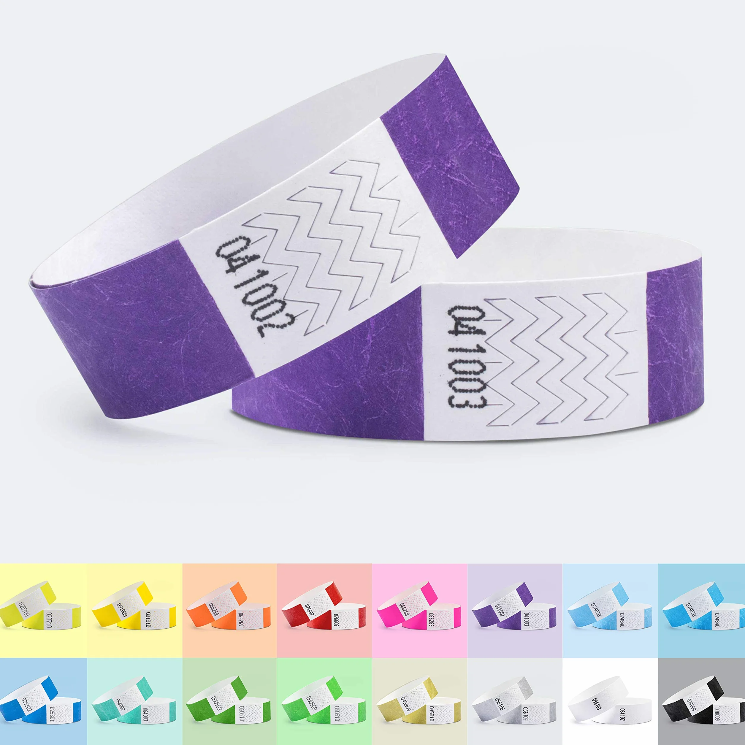 Braccialetti di identificazione 19 mm Lilla, Confezione da 500