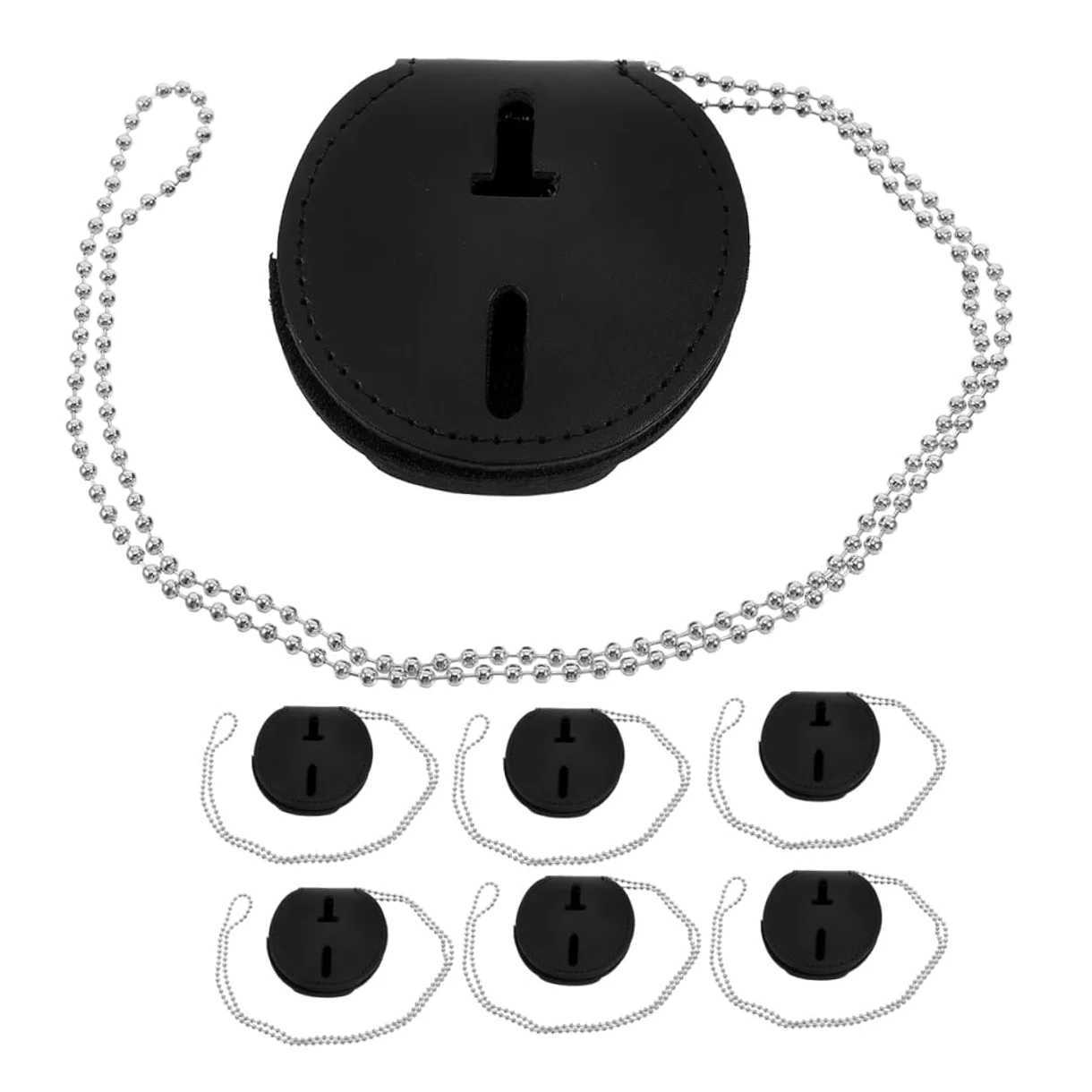 Alipis Porta Badge in Pu con Clip da Cintura 7 Pezzi Porta Identificativo con Cordino per Ufficio e Lavoro