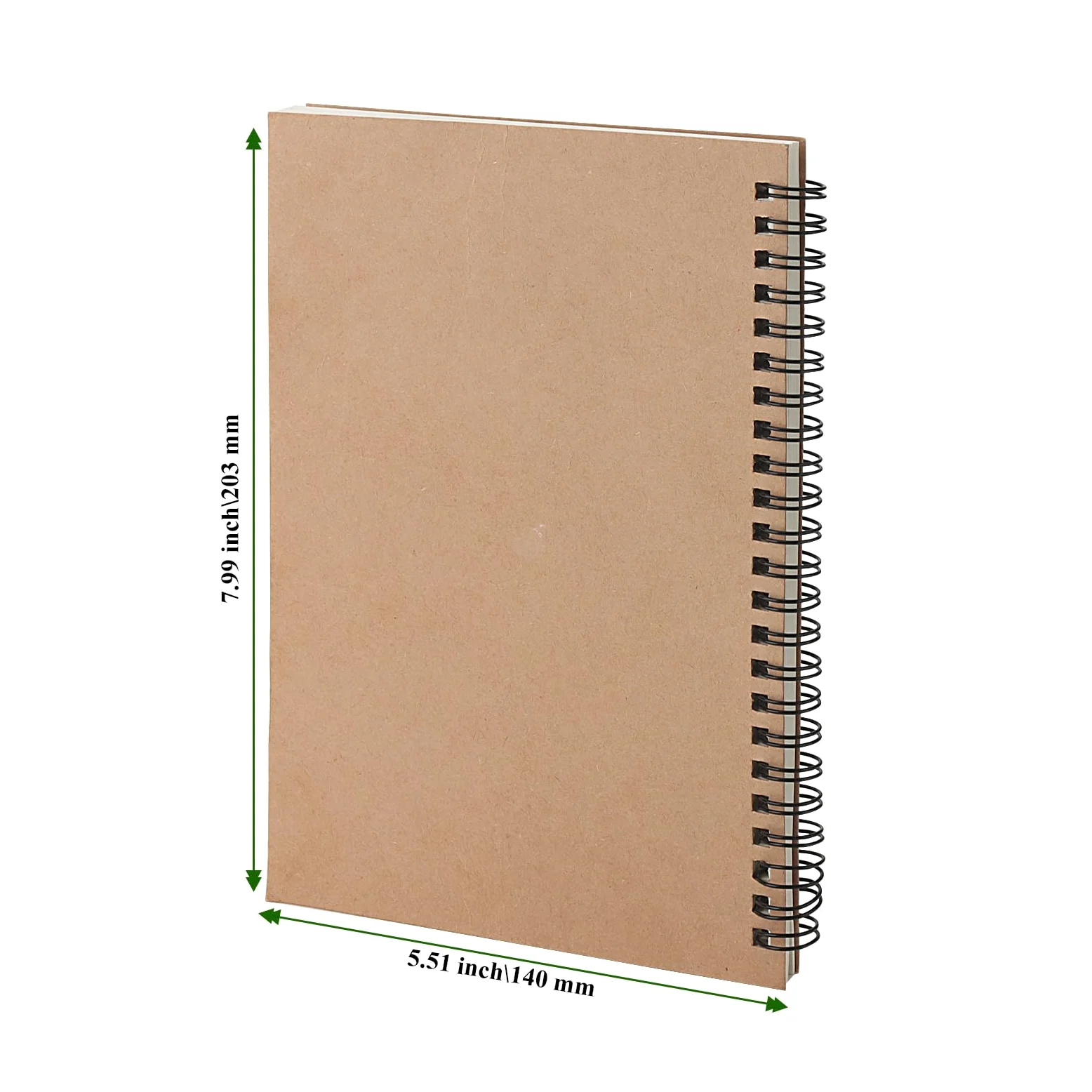 Confezione da 20 quaderni a righe A5, 120 pagine, 60 fogli a spirale, formato A5, copertina in carta kraft, quaderni con rilegatura a spirale, per viaggi, 14 x 20 cm