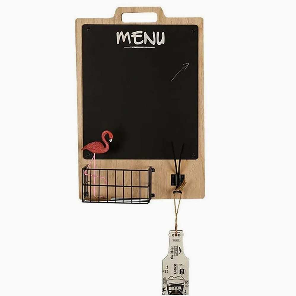 LNNW Lavagna Nera da Gesso Retro creatività Blackboard Decorazione muro Decorazione in legno Lascia un messaggio Display Display Board Personalità Creativity Shelf Per Bar, Ristoranti, Menu ( Color :