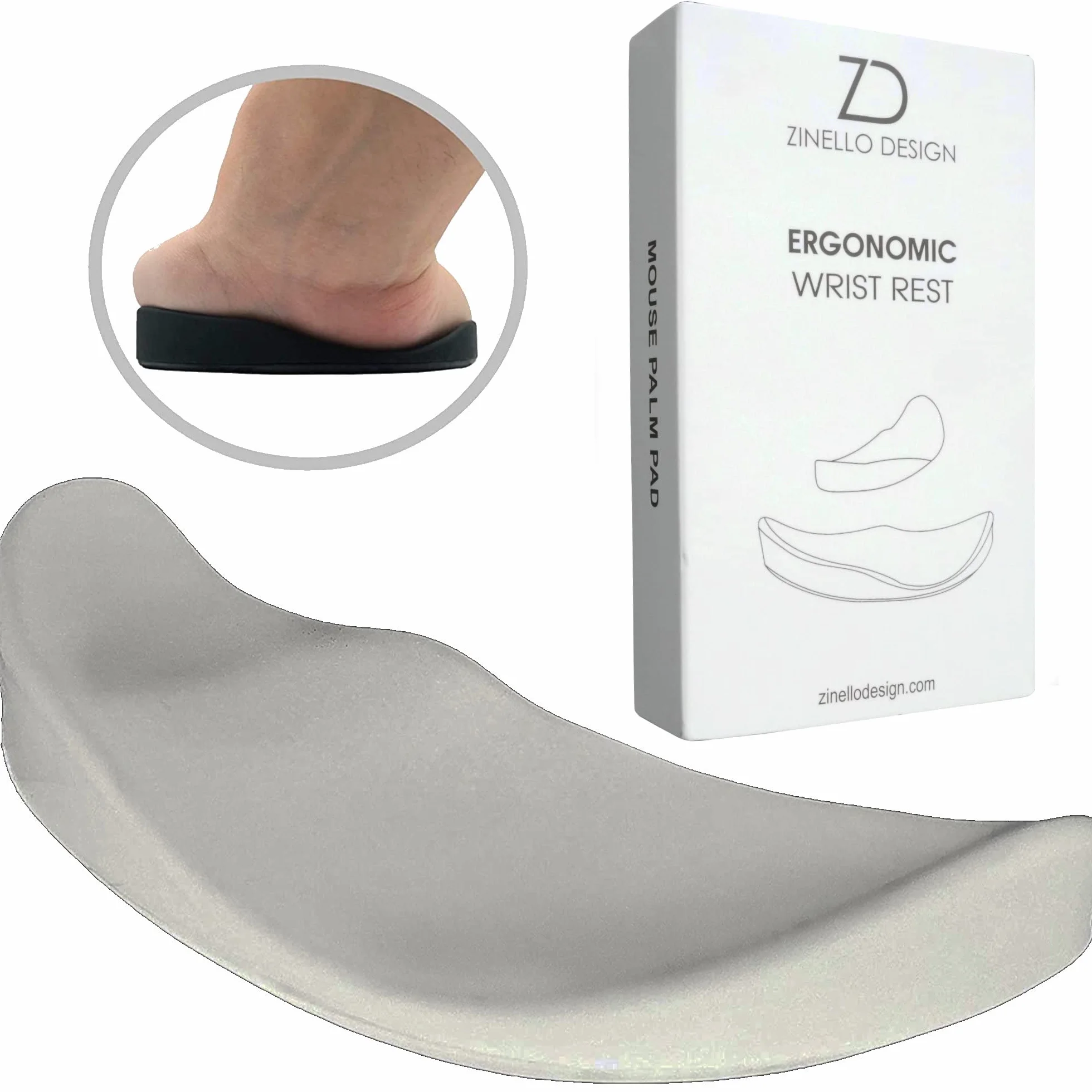 Poggiapolsi ergonomico per mouse e tastiera, cuscino supporto polso medico