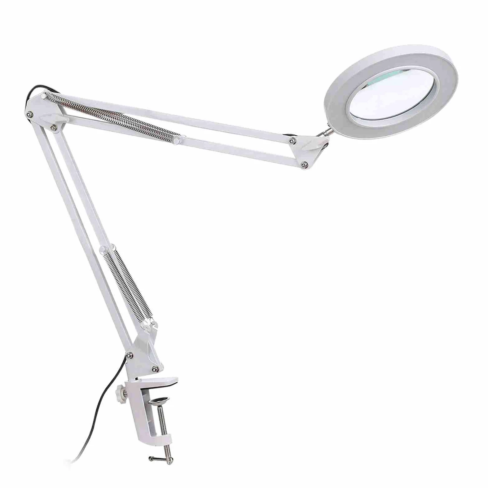 Lente d'ingrandimento 8X, lampada da scrivania a LED, lente d'ingrandimento illuminata USB con luce e morsetto regolabile, 3 modalità colore, luminosità regolabile per lettura per anziani