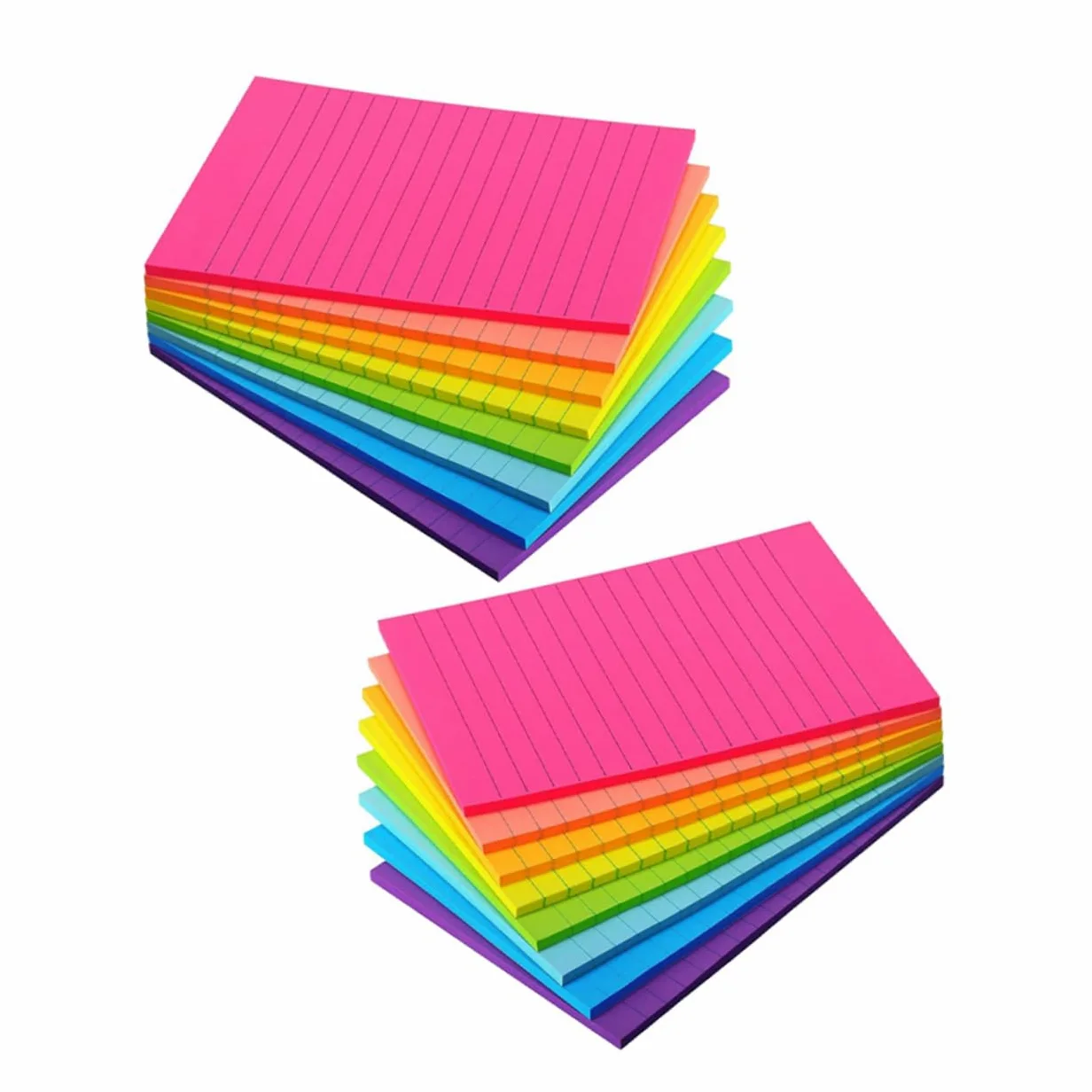 Blocchetti Adesivi Colorati Di Memo Strappabili Fluorescente Note Pratiche Per Ufficio e Studio Facili Da Piegare e Riutilizzabili Perfetti Per Liste e Promemoria