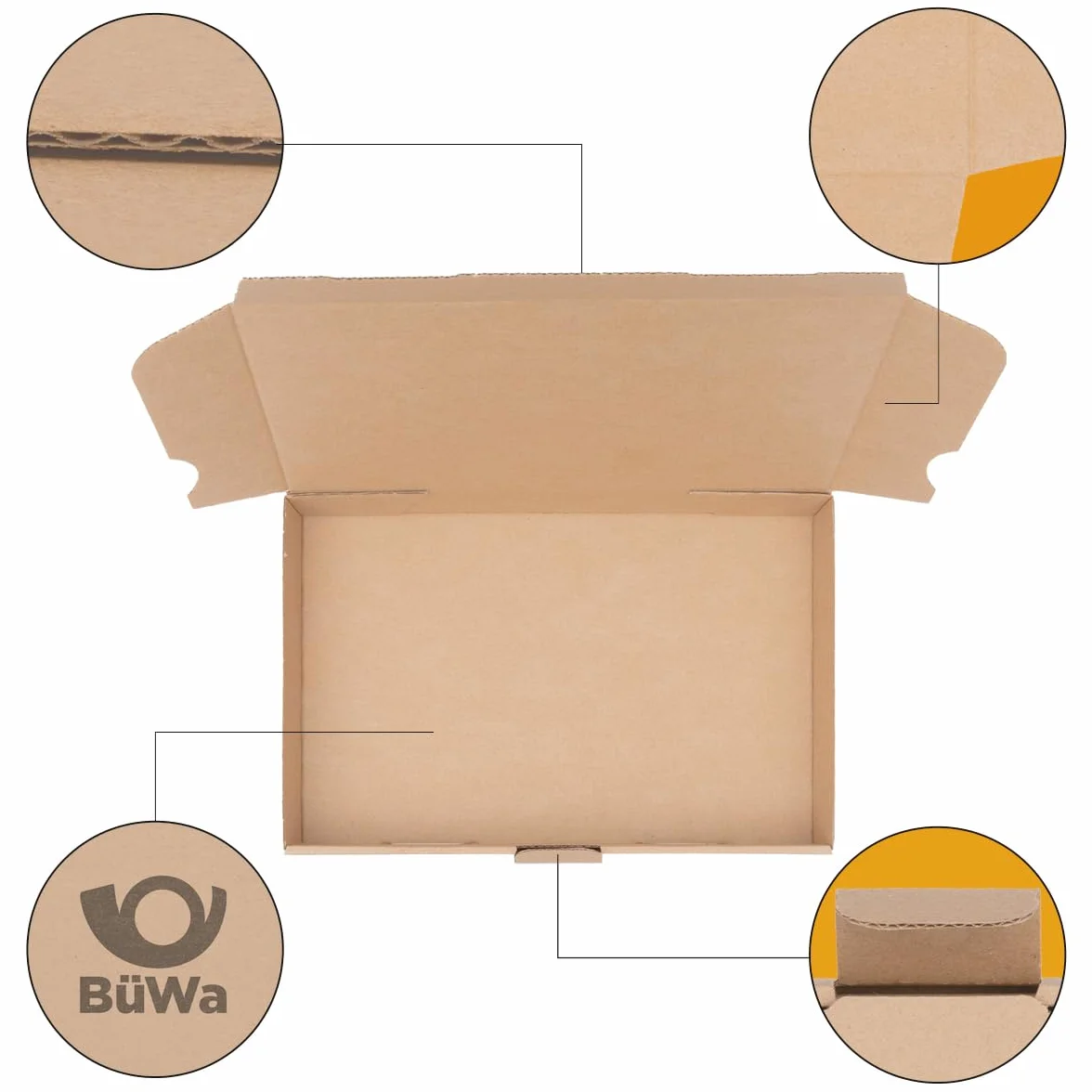 verpacking Scatole per maxi-lettere 350 x 250 x 50 mm Marrone [dimensioni e quantità selezionabili] DIN A4 | B4 Maxi lettera MB-5 scatola postale per posta merce confezione da 300 pezzi