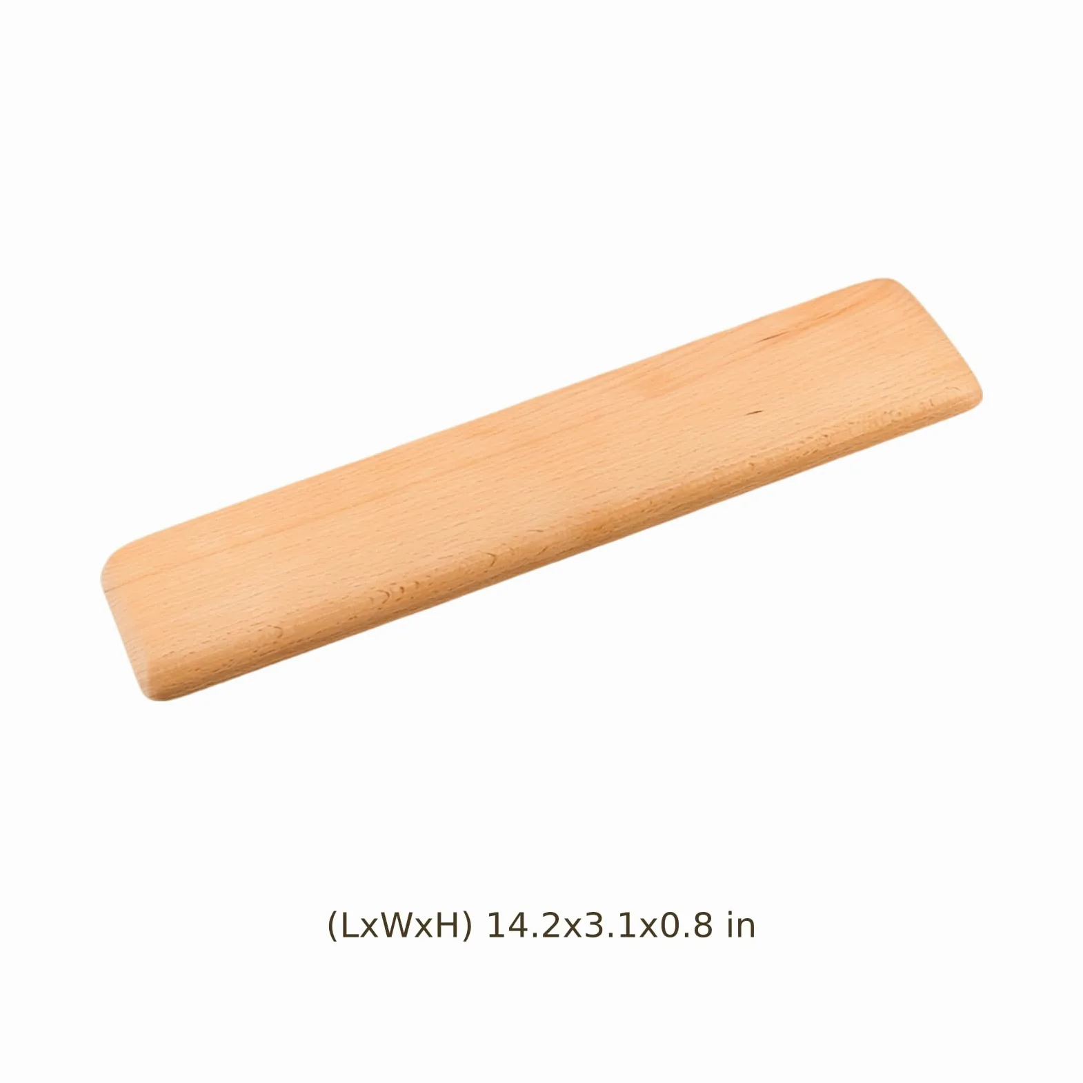Poggiapolsi ergonomico in legno di faggio (36 cm), ideale per tastiere meccaniche a 87 tasti, antiscivolo e liscio, perfetto per gaming, ufficio e casa, con venature naturali.
