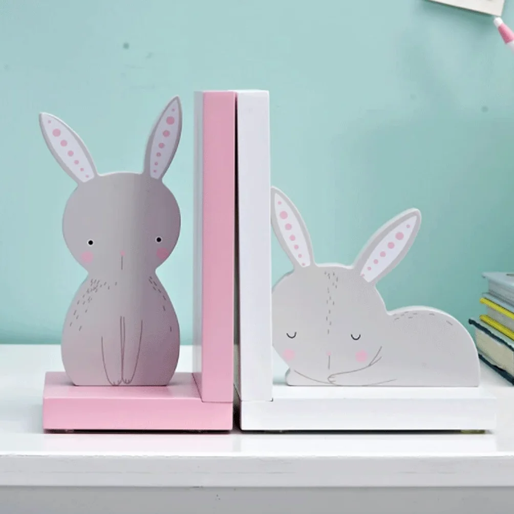 Reggi Libri, Fermalibri Fermalibri Coniglio Carino Decorazione Della Casa Moderno Antiscivolo In Legno Avanzato Personalità Semplice e Pratico Ufficio Casa Scrivania