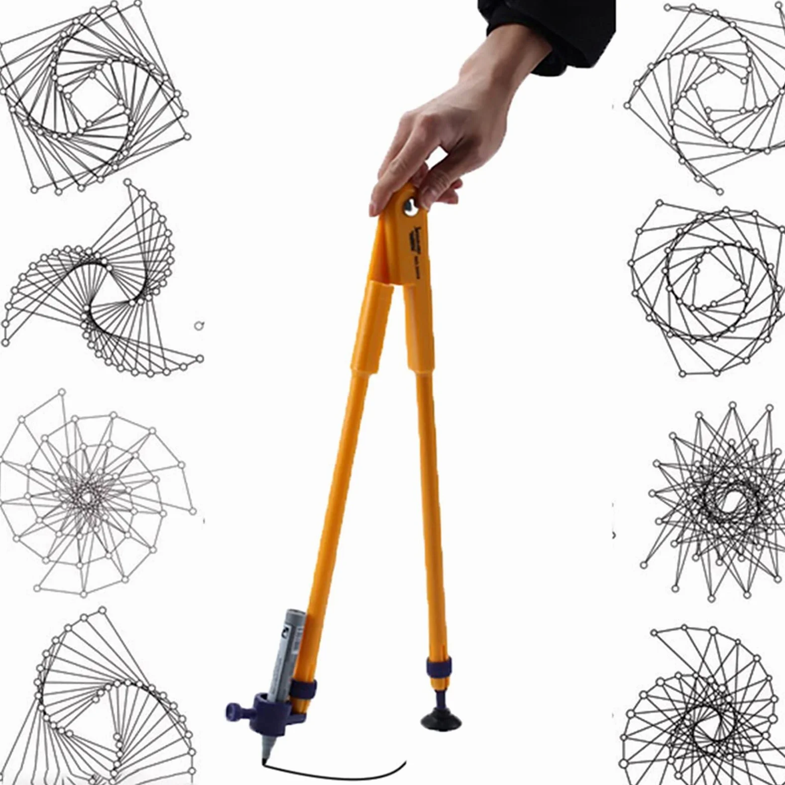 Compassi per tracciare Strumento multifunzionale del disegno della bussola di plastica della matematica di plastica della bussola della bussola della bussola di plastica SET SET DI DESIDERIO Strumenti