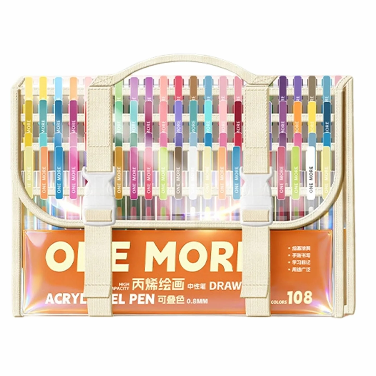 Penna gel acrilico retrattile Penna da acrilica da 0, 8 mm per artisti Studenti Diario Schizzi Prendere appunti e scarabocchi Gel retrattile Multiuso