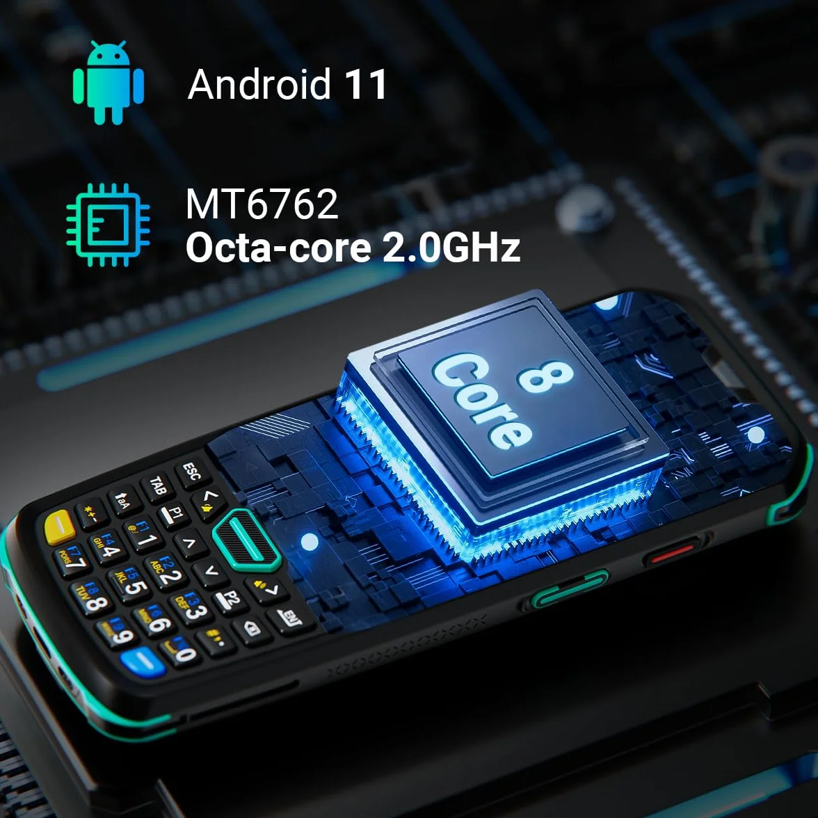 Tera Android 11 Scanner codici a barre con 26 tasti HS7 Motore di scansione IP67 robusto 4+64GB 5100mAh Batteria QC 3.0 Ricarica Rapida 4" Touch Screen Terminale Mobile per Scanner Inventario Modello