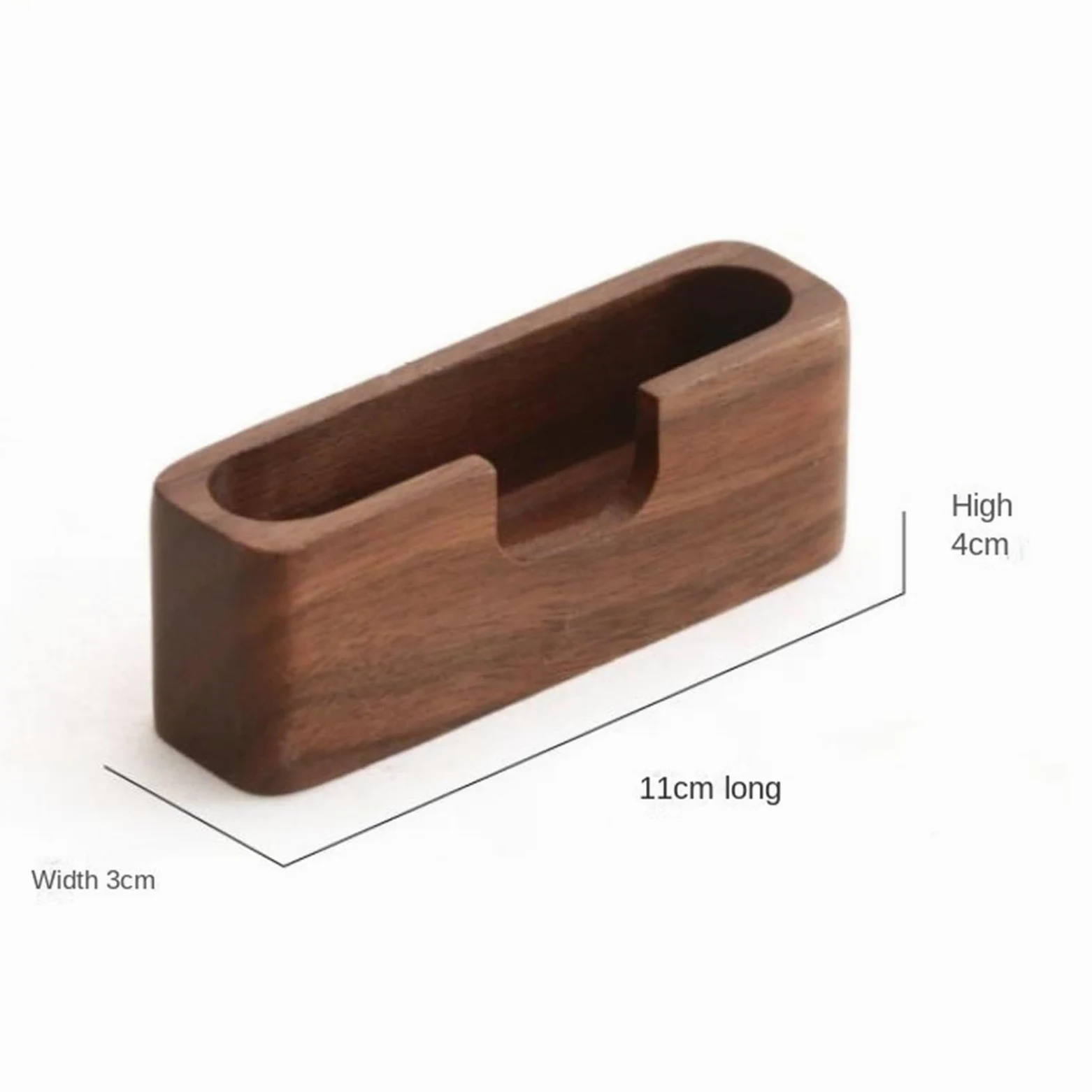 Espositore per Biglietti da Visita, Contenitore per Biglietti da Visita, espositore da Tavolo, scrivania, Porta Biglietti da Visita Creativo in Legno per Ufficio e casa (Marrone 11x4x3cm)
