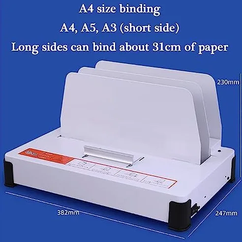 Rilegatrice termica per libri formato A4, raccoglitore elettrico per documenti fino a 500 fogli, spessore rilegatura 1-50 mm, perfetta per contratti, relazioni e gare d'appalto