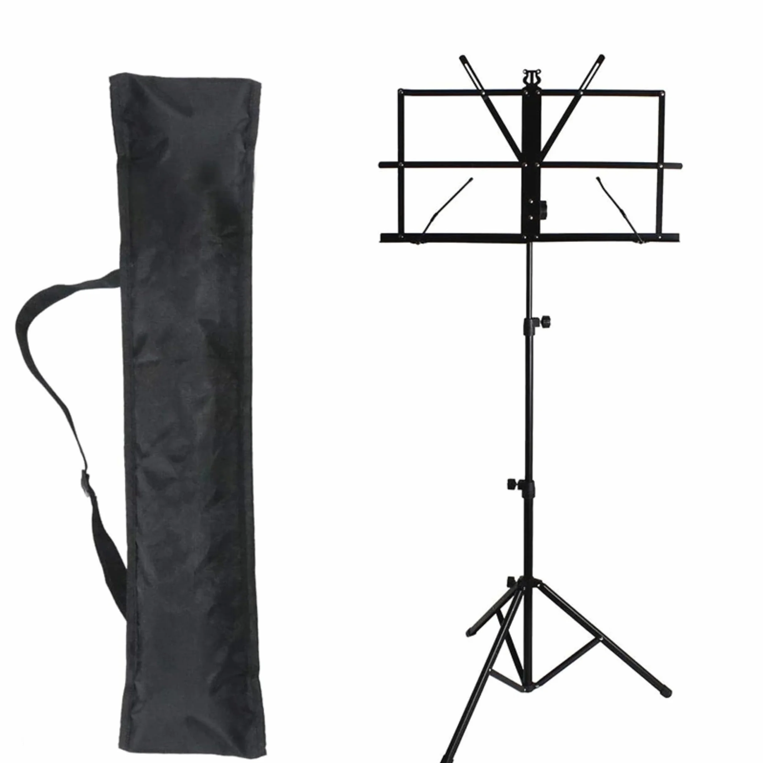 PARENCE Leggio in alluminio regolabile pieghevole Porta spartiti con borsa Altezza 132 cm