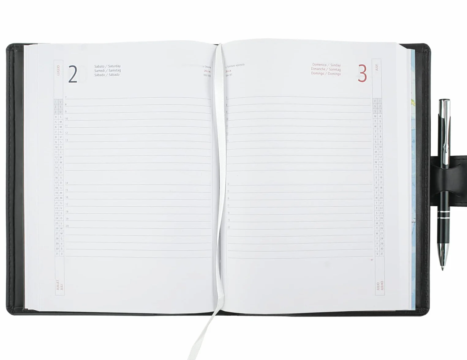 Progressio Agenda giornaliera 2027 similpelle CLASSIC 12 mesi A5 15x21cm Nero