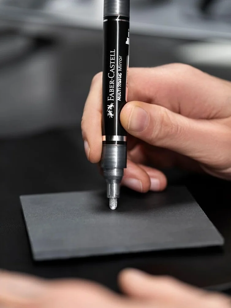 Faber-Castell Multimark Mirror Pennarelli Cromati Doppia Punta 0,8 mm 3,0 mm Effetto Specchio Lucido