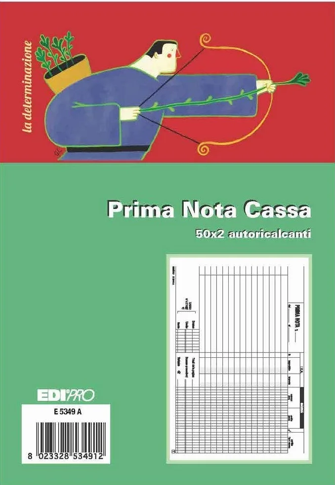 Edipro E5349A Blocco Prima Nota Cassa 50 x 2 Autoricalcante 22 x 14.8
