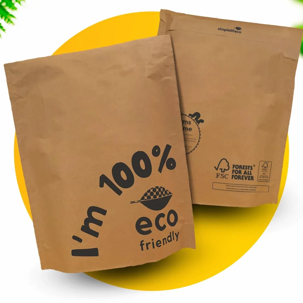Simplelifeco Buste per Spedizioni Ecologiche (36 x 44 cm) | Sacchetti di Carta per Spedizioni Biodegradabili e Riciclabili (50 Pezzi)
